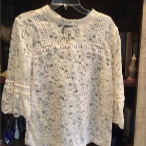LOFT Lace Blouse - Cream